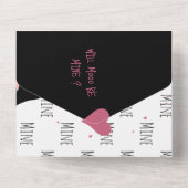 Funny wird Mooo mein sein? Liebe Kuh + Valentinkar All In One Einladung (Rückseite)