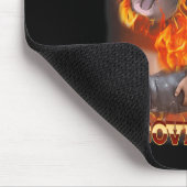 Funny wird unregierbar Moo Deng im Feuer Ba Mousepad (Ecke)