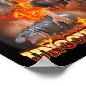Funny wird unregierbar Moo Deng im Feuer Ba Poster (Ecke)