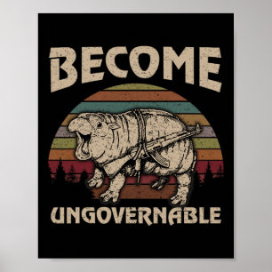 Funny wird unregierbar Moo Deng Niedlich Ba Poster