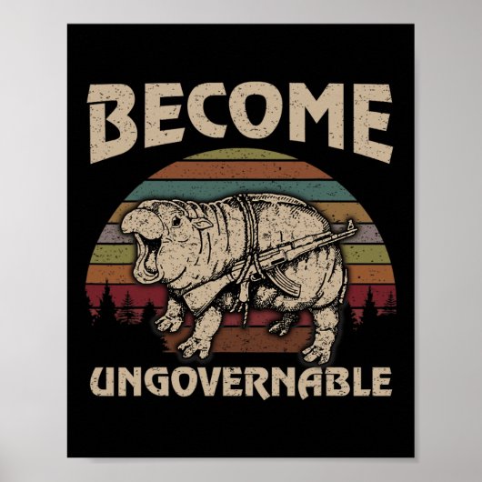Funny wird unregierbar Moo Deng Niedlich Ba Poster (Vorne)