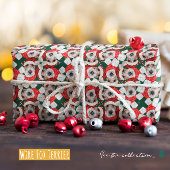 Funny Wire Fox Terrier Weihnachtsmuster Geschenkpapier