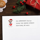 Funny Wire Fox Terrier Xmas Hund Rücksendeadresse