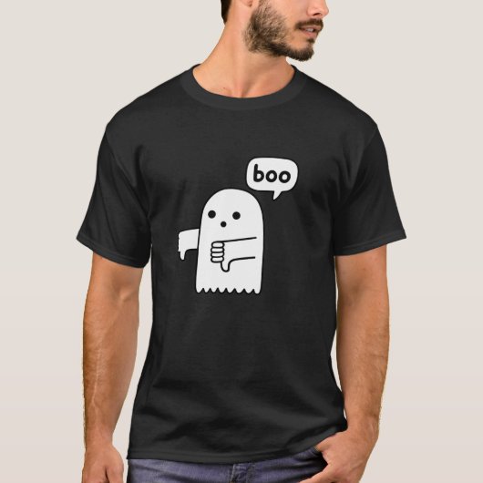Funny wirft den Geist herunter und wirbelt Boo-Mis T-Shirt (Vorderseite)