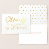 Funny wirst du mein Bridesmaid-Chic-Skript sein Folienkarte (Anzeige)