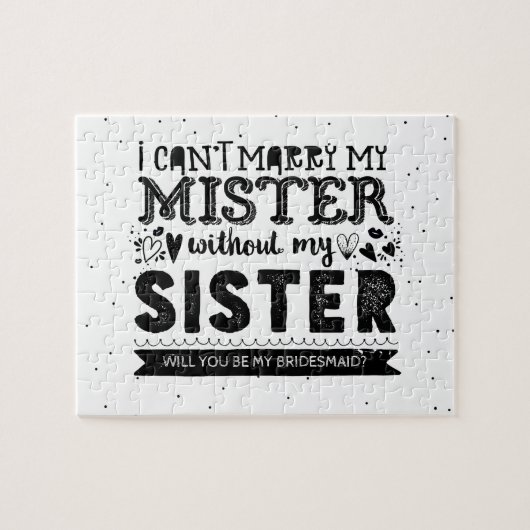 Funny wirst du mein Vorschlag für eine Bridesmaid  Puzzle (Horizontal)