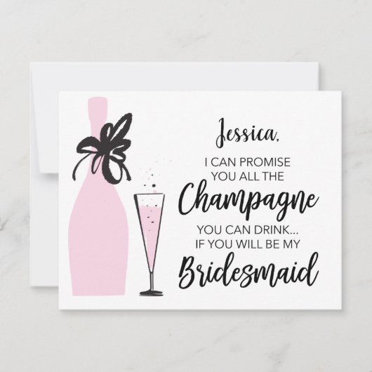 Funny wirst du meine Bridesmaid Card sein - Champa Einladung (Vorderseite)