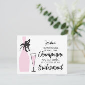 Funny wirst du meine Bridesmaid Card sein - Champa Einladung (Stehend Vorderseite)