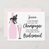 Funny wirst du meine Bridesmaid Card sein - Champa Einladung (Vorne/Hinten)