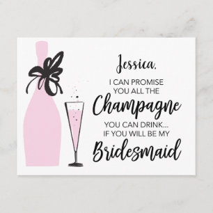 Funny wirst du meine Bridesmaid Card sein - Champa Einladung