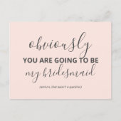 Funny wirst du meine Bridesmaid moderne Einladung  (Vorderseite)