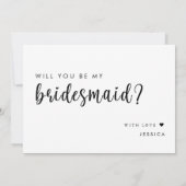 Funny wirst du meine Bridesmaid-Vorschlagskarte se Einladung (Rückseite)