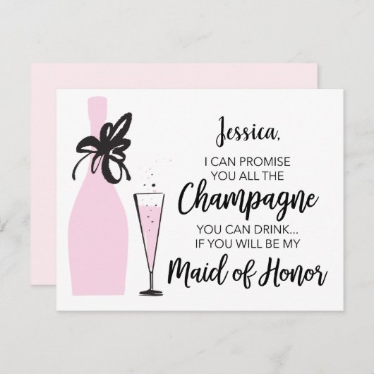 Funny wirst du meine Trauzeugin-Card sein - Champa Einladung (Vorne/Hinten)