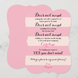 Funny wirst du meine Trauzeugin Rose sein und rot  Einladung