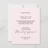 Funny wirst du meine Trauzeugin-Vorschlagskarte se Einladung (Rückseite)