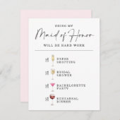 Funny wirst du meine Trauzeugin-Vorschlagskarte se Einladung (Vorne/Hinten)