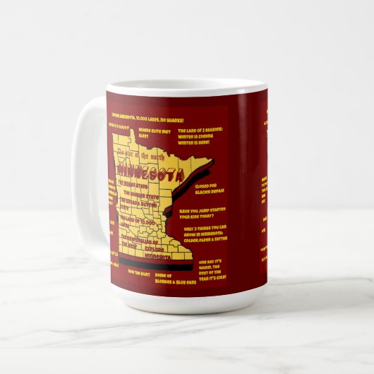 Funny Wisconsin Design Kaffeetasse (Vorderseite Links)
