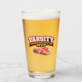 Funny Wisconsin Meat Raffle Varsity Team MVP  Glas