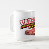 Funny Wisconsin Meat Raffle Varsity Team MVP  Kaffeetasse (Vorderseite Links)
