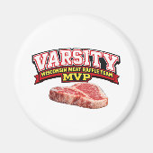 Funny Wisconsin Meat Raffle Varsity Team MVP  Magnet (Vorne)