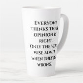 Funny Wise Sprichwort Milchtasse (Rechte Ecke)