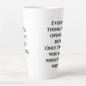 Funny Wise Sprichwort Milchtasse (Vorderseite)