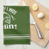 Funny Wishin I war Fishin Geschirrtuch (Viertel Falte)