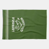 Funny Wishin I war Fishin Geschirrtuch (Horizontal)