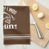 Funny Wishin I war Fishin Geschirrtuch (Viertel Falte)