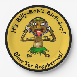 Funny Witch Doctor Tiki Party - Personalisiert Pappteller