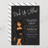 Funny Witch Halloween-Party Einladung (Vorne/Hinten)