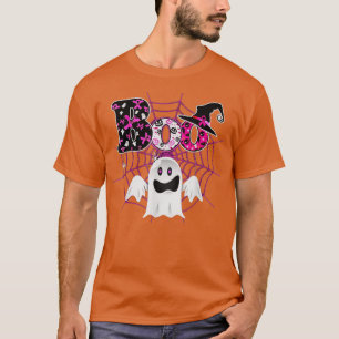 Funny Witch Hat Boo Ghost Tshirt Breast Cancal Hal