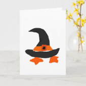 Funny Witch Hat mit Duck Feet unter Karte (Gelbe Blume)