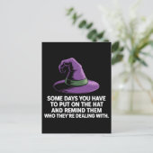 Funny Witch Quote Halloween Postkarte (Stehend Vorderseite)