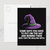 Funny Witch Quote Halloween Postkarte (Vorne/Hinten)
