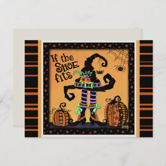 Funny Witch Shock Fits Quote Halloween Postkarte (Vorne/Hinten)