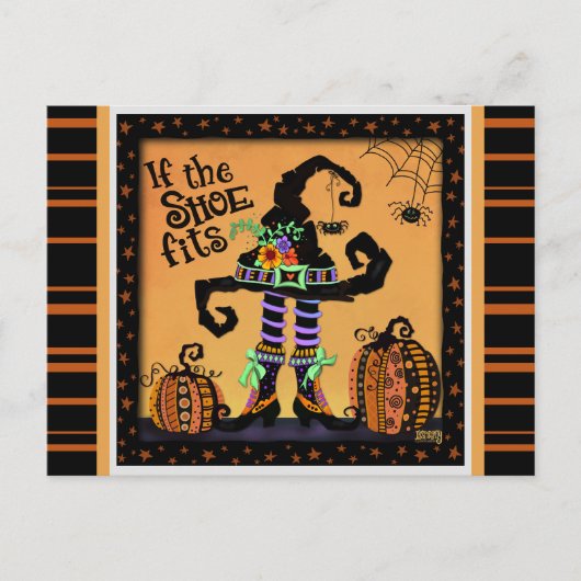 Funny Witch Shock Fits Quote Halloween Postkarte (Vorderseite)
