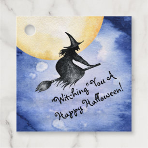 Funny Witch Spooky Halloween Geschenkanhänger