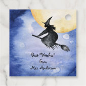 Funny Witch Spooky Halloween Geschenkanhänger (Rückseite)