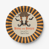Funny Witch's Legs Halloween-Party Pappteller (Vorderseite)