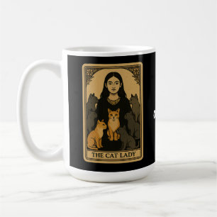 Funny Witchy Gothic Cat Lady Tarot Card Magisch Kaffeetasse
