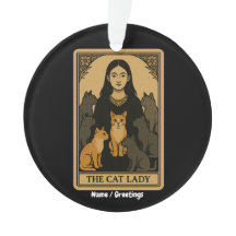 Funny Witchy Gothic Cat Lady Tarot Card Magisch