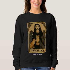 Funny Witchy Gothic Cat Lady Tarot Card Magisch Sweatshirt