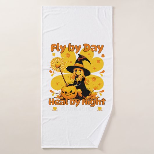 Funny Witchy Nurse Halloween Design Badehandtuch (Badehandtuch)