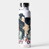 Funny Witchy Nurse zum Zoll Trinkflasche (Rechts)