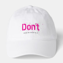 Funny Witty Clever Cool Minimalist Plain Hat Cap