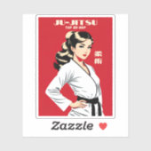 Funny Witty Ju-Jitsu BJJ MIXED MARTIAL ARTS Martia Aufkleber (Blatt)