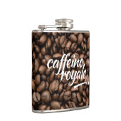 Funny Witty Pun Caffeino Royale Flachmann (Rechts)