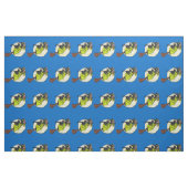 Funny Witz fliegen auf Broom mit Schwarzer Katze M Stoff (Fat Quarter (45,7 x 55,9 cm))