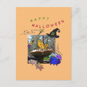 Funny Witz Toad Cartoon Spaß Halloween Postcard Postkarte